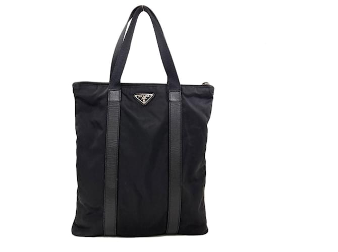 Borsa in nylon nero e pelle Prada - vista 2
