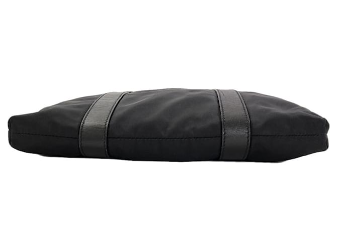Borsa in nylon nero e pelle Prada - vista 4