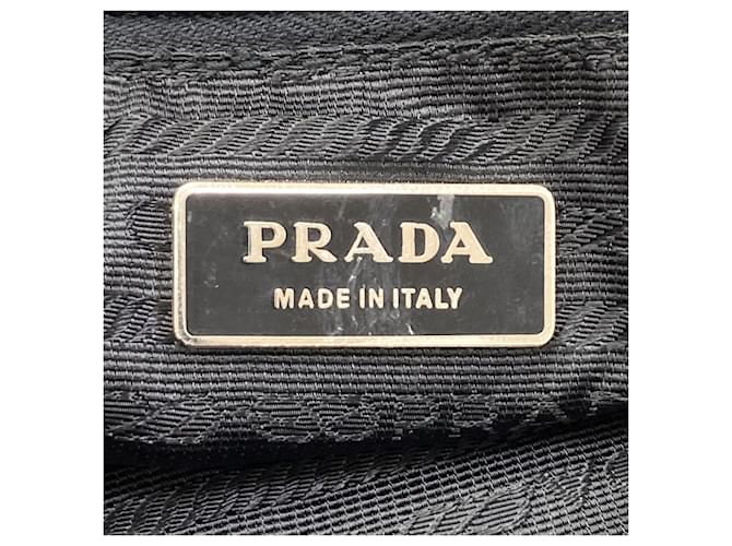 Borsa in nylon nero e pelle Prada - vista 6