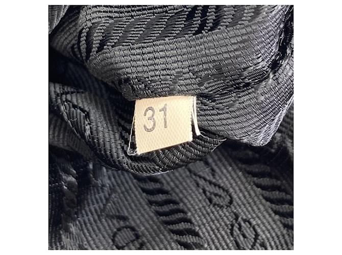 Borsa in nylon nero e pelle Prada - vista 7