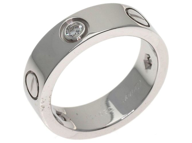 Cartier Love Ring Halb Diamant in 18K Weißgold - Ansicht 2