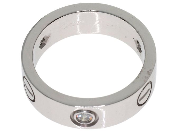 Cartier Love Ring Halb Diamant in 18K Weißgold - Ansicht 4