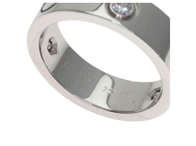 Cartier Love Ring Halb Diamant in 18K Weißgold - Ansicht 5
