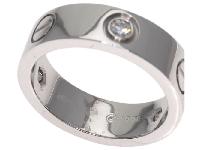 Cartier Love Ring Halb Diamant in 18K Weißgold - Ansicht 6