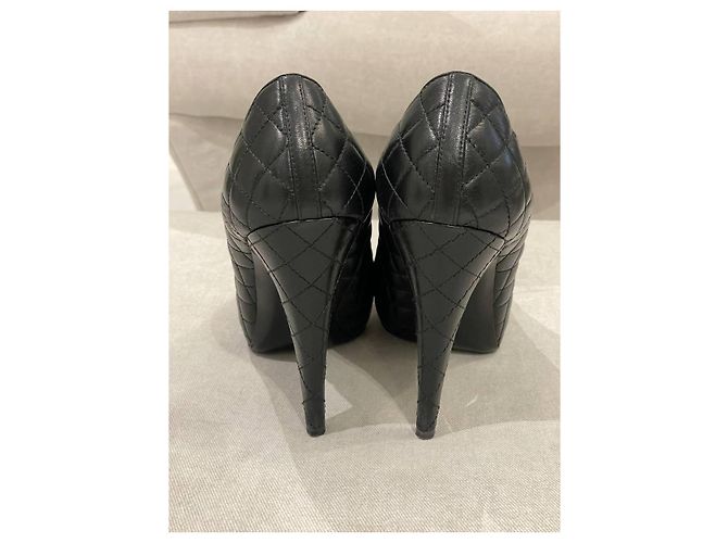 Chanel Steppleder Pumps Schwarz - Ansicht 3