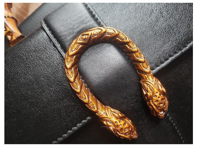Borsa Gucci Dionysus con manico in bambù Nero - vista 3