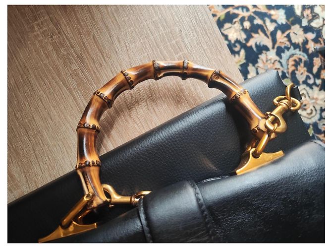 Borsa Gucci Dionysus con manico in bambù Nero - vista 4