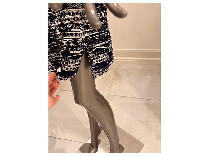 Chanel Kleid in Navy und Weiß mit Gürtel Marineblau - Ansicht 13