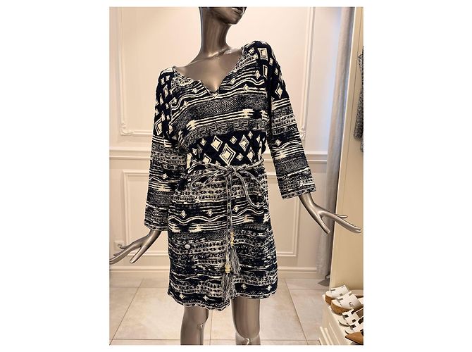 Chanel Kleid in Navy und Weiß mit Gürtel Marineblau - Ansicht 16