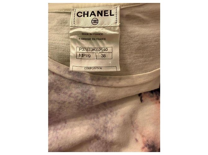 Camiseta de algodón Chanel con estampado "Coco" Blanco Multicolor - vista 6