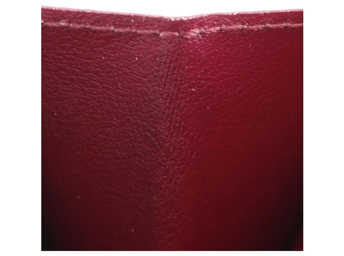 Cartera Long Clemence Louis Vuitton Castaño Roja Fucsia Monograma - vista 12