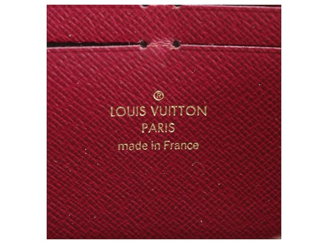 Cartera Long Clemence Louis Vuitton Castaño Roja Fucsia Monograma - vista 18