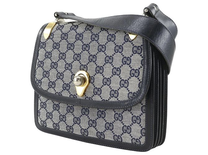 Borsa a Spalla Gucci Old Blu navy - vista 2