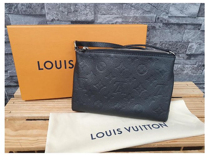 Borsa Louis Vuitton Pallas BB Empreinte Pelle Nera Nero - vista 2