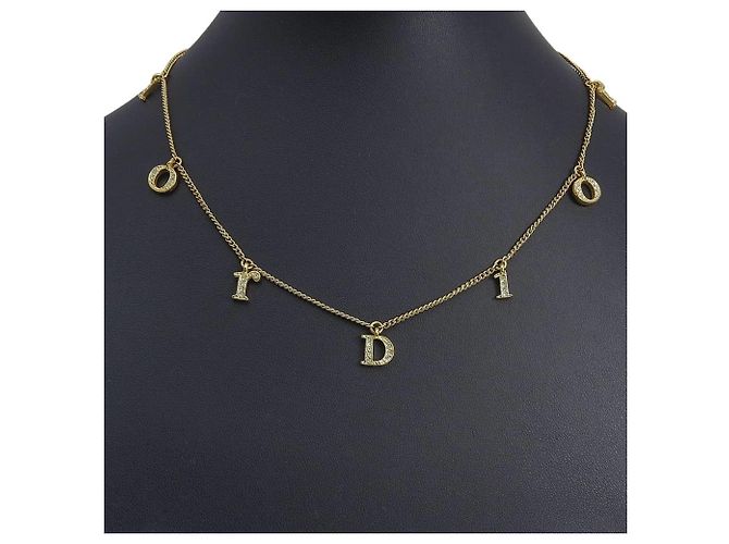 Collana Christian Dior con logo placcato oro D'oro - vista 2