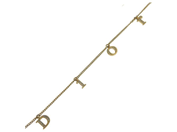Collana Christian Dior con logo placcato oro D'oro - vista 4