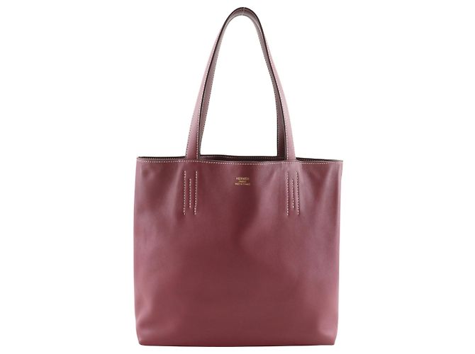 Hermès Borsa Tote Reversibile Hermes Double Sense 26 Rosa Rosso - vista 16