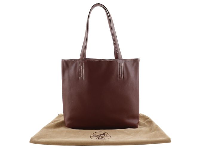 Hermès Borsa Tote Reversibile Hermes Double Sense 26 Rosa Rosso - vista 17