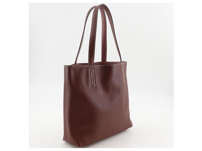 Hermès Borsa Tote Reversibile Hermes Double Sense 26 Rosa Rosso - vista 3
