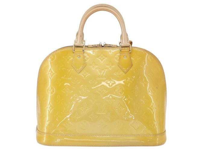 Louis Vuitton Alma Lackleder Gelb - Ansicht 2