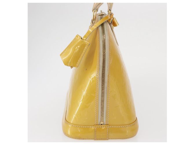 Louis Vuitton Alma Lackleder Gelb - Ansicht 4