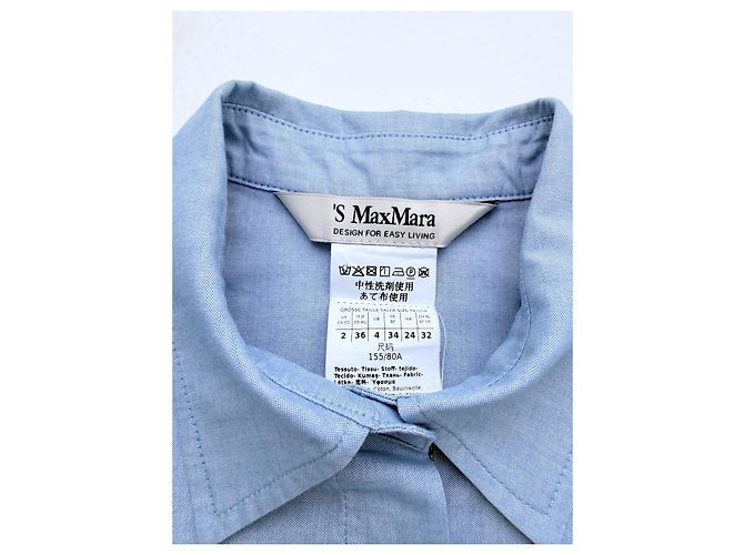 Camisa de algodón azul S Max Mara - vista 7