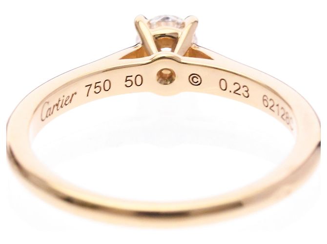 Anello Solitario Cartier 1895 in Oro Rosa D'oro - vista 8