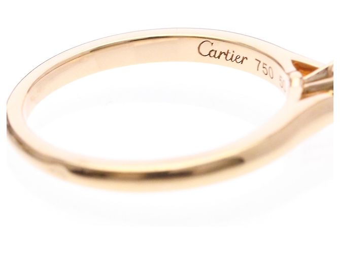Anello Solitario Cartier 1895 in Oro Rosa D'oro - vista 9