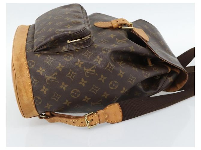 Louis Vuitton Vintage Montsouris Monogram Canvas GM Marrone - vista 4