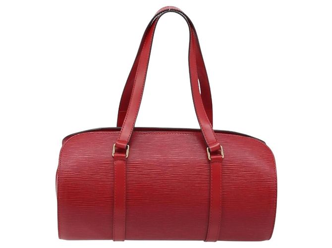 Borsa Louis Vuitton Soufflot in pelle Epi Rosso - vista 2