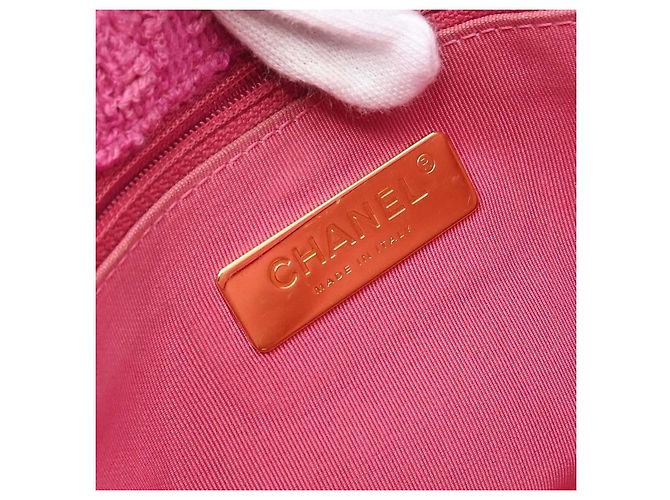 Borsa Chanel 19 Flap in Tweed Trapuntato Medium Rosa - vista 4