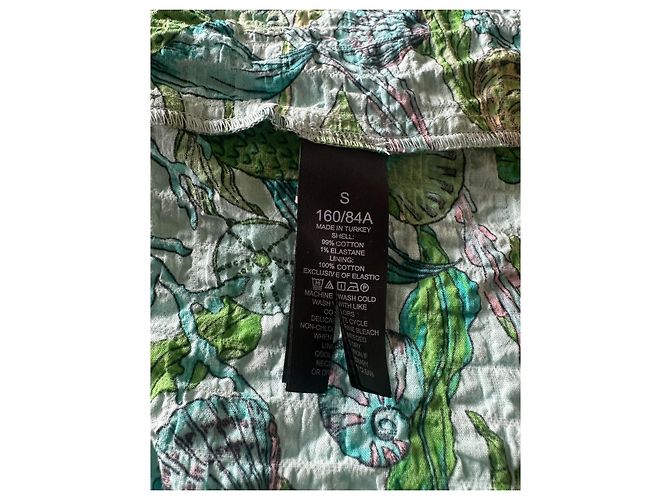 Kate Spade New York Under The Sea Maxikleid mit Bindebändern Blau Mehrfarben Grün - Ansicht 10