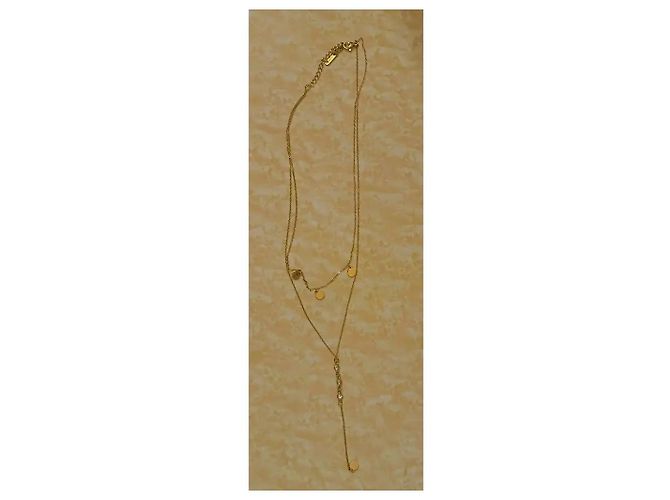 Autre Marque Collana a strati dorata con pendenti e cristalli D'oro - vista 10