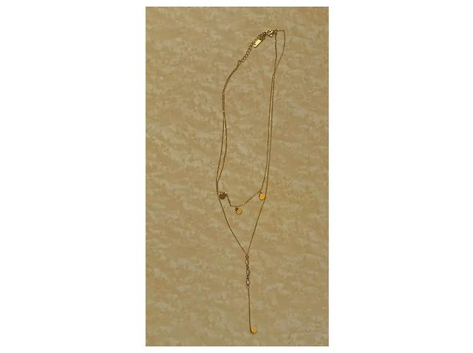 Autre Marque Collana a strati dorata con pendenti e cristalli D'oro - vista 11