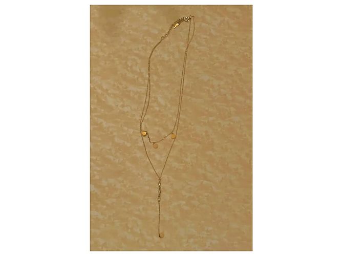 Autre Marque Collana a strati dorata con pendenti e cristalli D'oro - vista 8