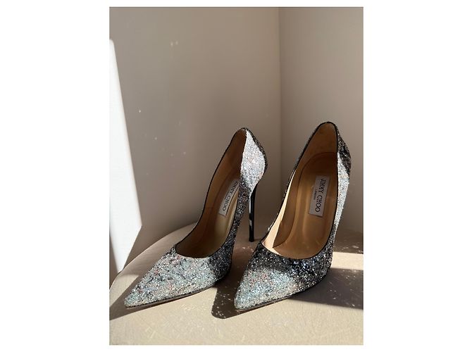 Décolleté a punta glitterati Jimmy Choo Multicolore Metallico - vista 2