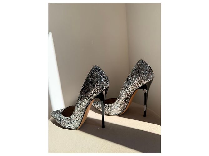 Décolleté a punta glitterati Jimmy Choo Multicolore Metallico - vista 3