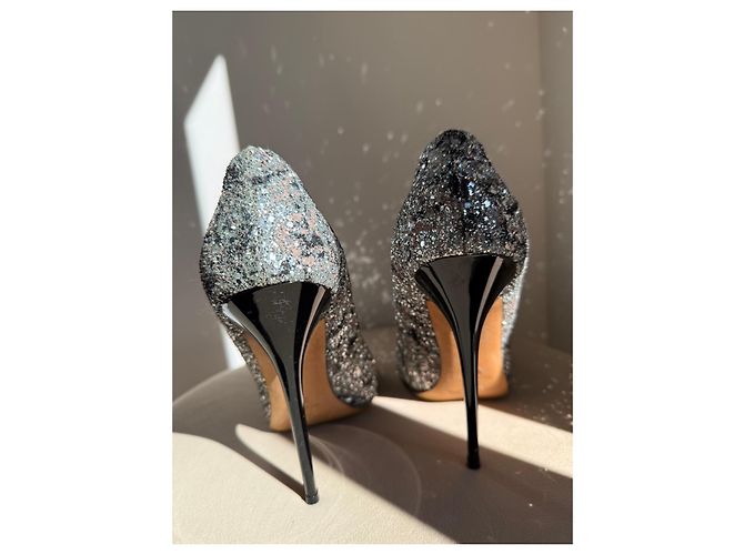 Décolleté a punta glitterati Jimmy Choo Multicolore Metallico - vista 4