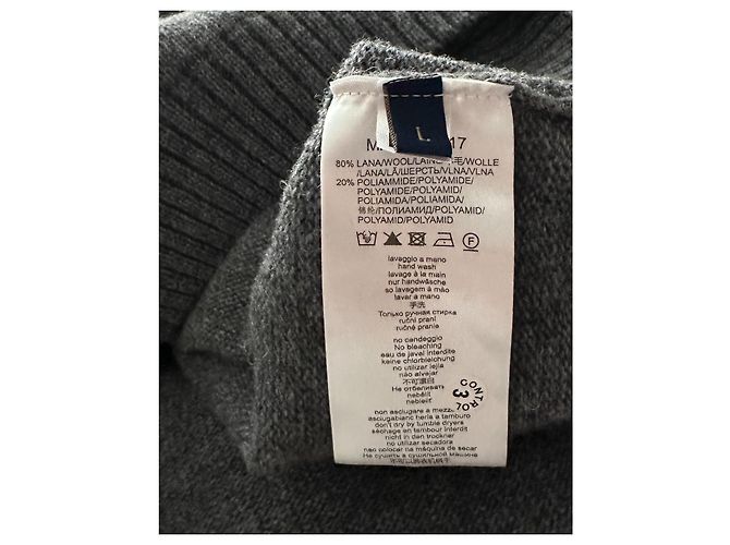 Autre Marque Aeronautica Militare Wollmischung Pullover Grau - Ansicht 5