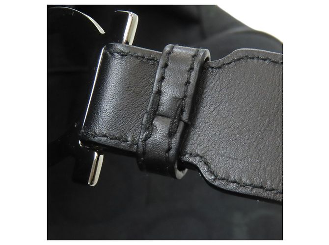 Gancini Borsa Boston in tela nera Salvatore Ferragamo Nero - vista 16