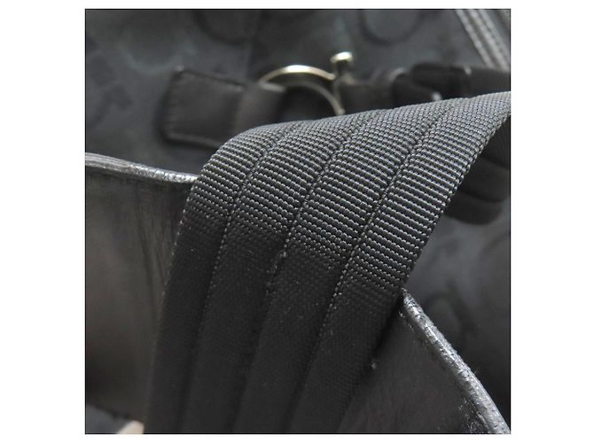 Gancini Borsa Boston in tela nera Salvatore Ferragamo Nero - vista 19