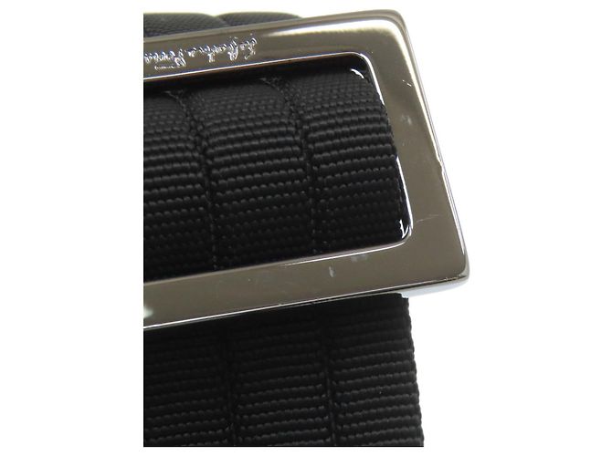 Gancini Borsa Boston in tela nera Salvatore Ferragamo Nero - vista 22