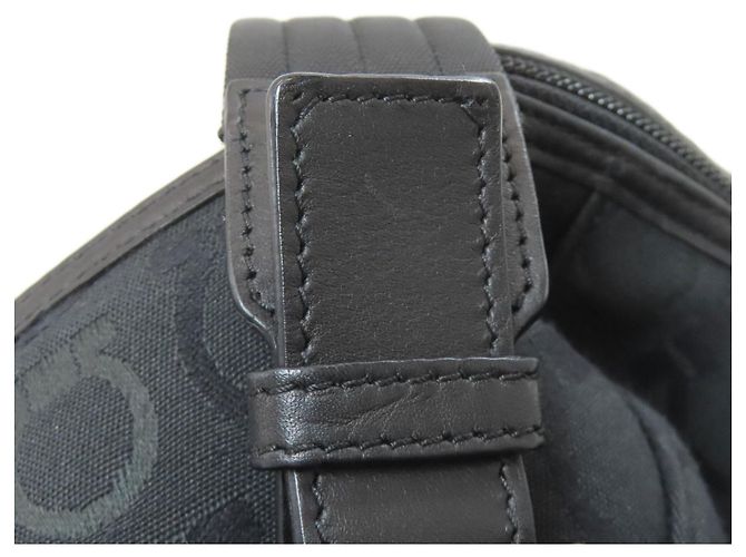 Gancini Borsa Boston in tela nera Salvatore Ferragamo Nero - vista 23