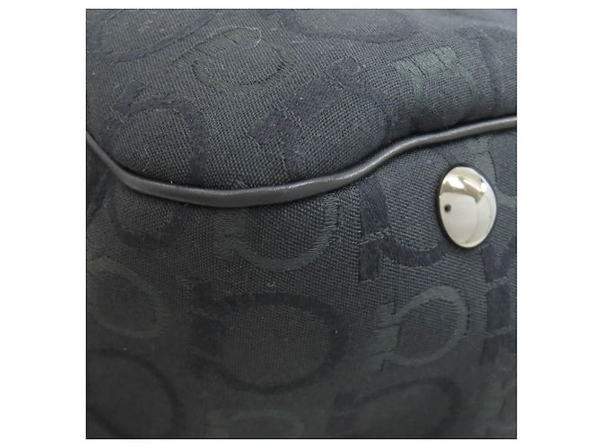 Gancini Borsa Boston in tela nera Salvatore Ferragamo Nero - vista 27