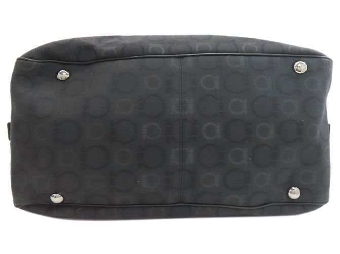 Gancini Borsa Boston in tela nera Salvatore Ferragamo Nero - vista 4