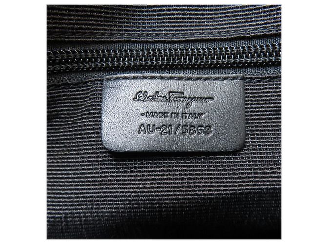 Gancini Borsa Boston in tela nera Salvatore Ferragamo Nero - vista 6