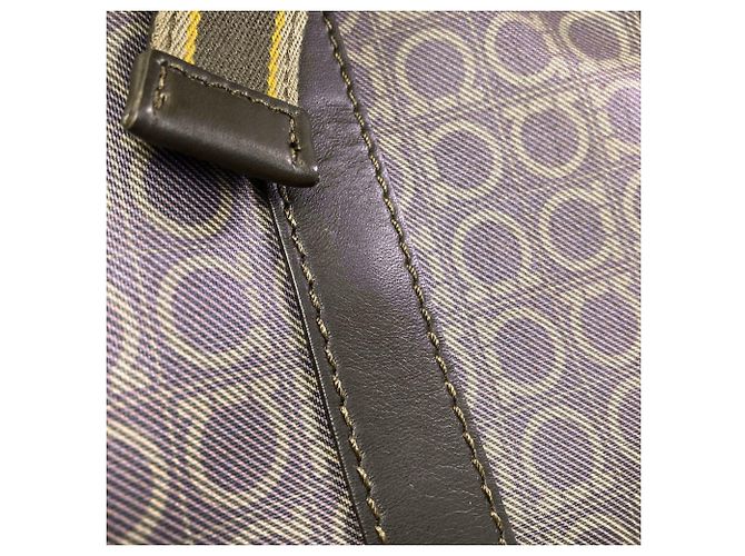 Gancini Borsa Tote in PVC marrone Salvatore Ferragamo - vista 10