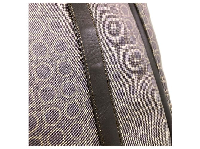 Gancini Borsa Tote in PVC marrone Salvatore Ferragamo - vista 11