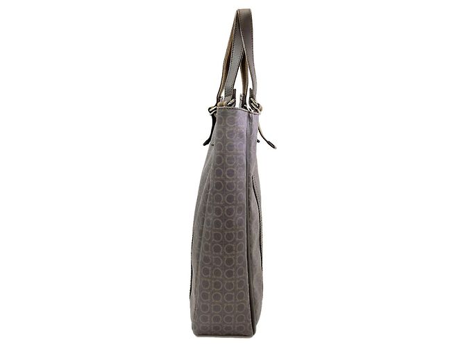 Gancini Borsa Tote in PVC marrone Salvatore Ferragamo - vista 3