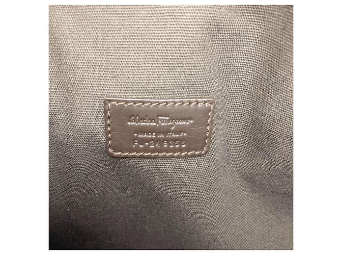 Gancini Borsa Tote in PVC marrone Salvatore Ferragamo - vista 6